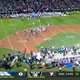 The sight of a baseball diamond intruding on NFL action, seen here in the Oakland Raiders’ Week 1 home game against the Denver Broncos, will soon vanish from our TV screens.